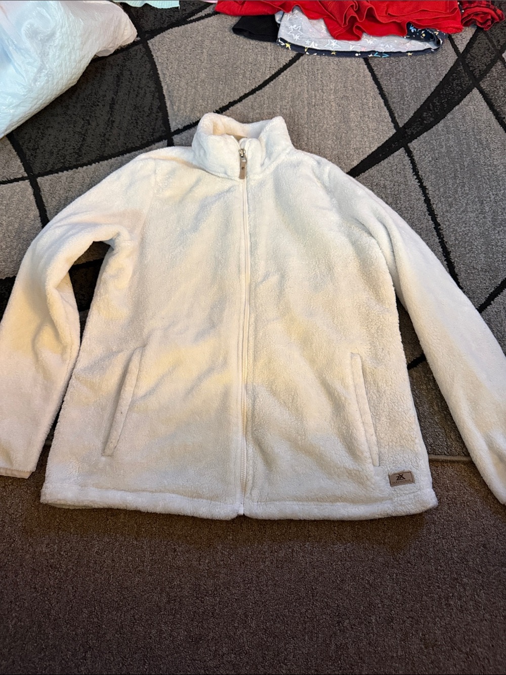 Cozy Full-Zip Fleece Jacket - White